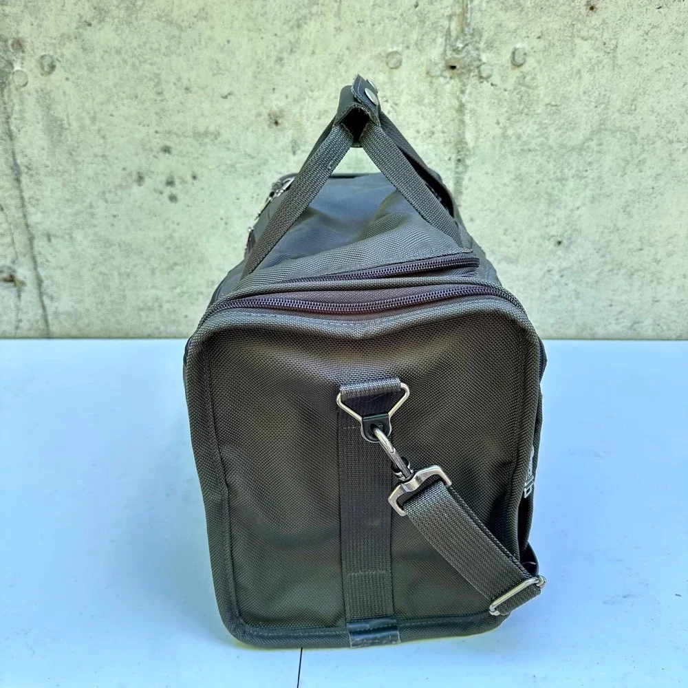 Tumi Duffel Bag Alpha Ballistic Nylon Olive Green Travel Weekender Monogrammed